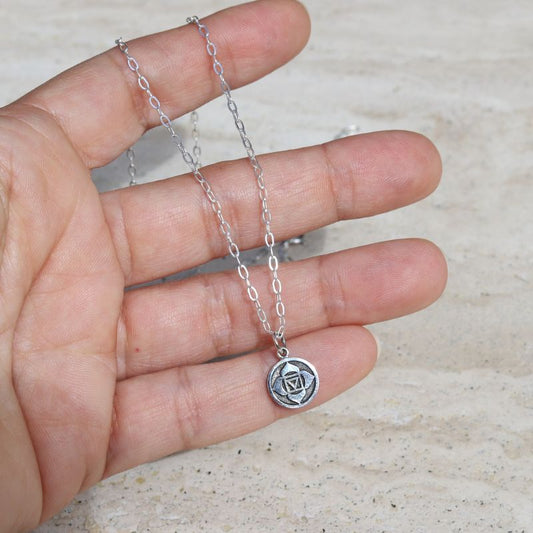 Root Chakra Sterling Silver Chain Necklace *Final Sale*