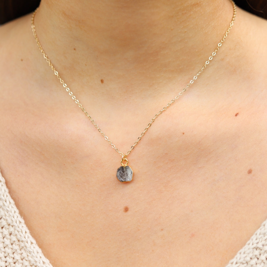 Raw Herkimer Diamond Chain Necklace