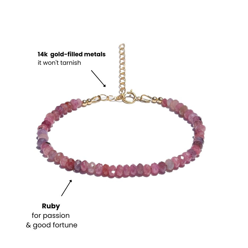 Raw Ruby Luxury Bracelet
