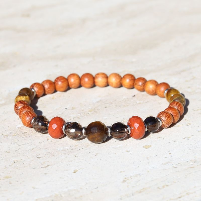 Red Jasper & Smoky Quartz Bracelet *Final Sale*