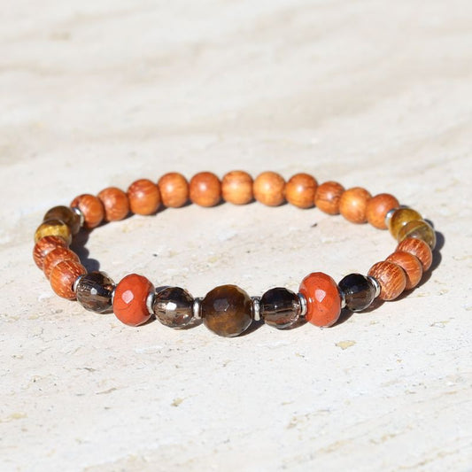 Red Jasper & Smoky Quartz Bracelet *Final Sale*