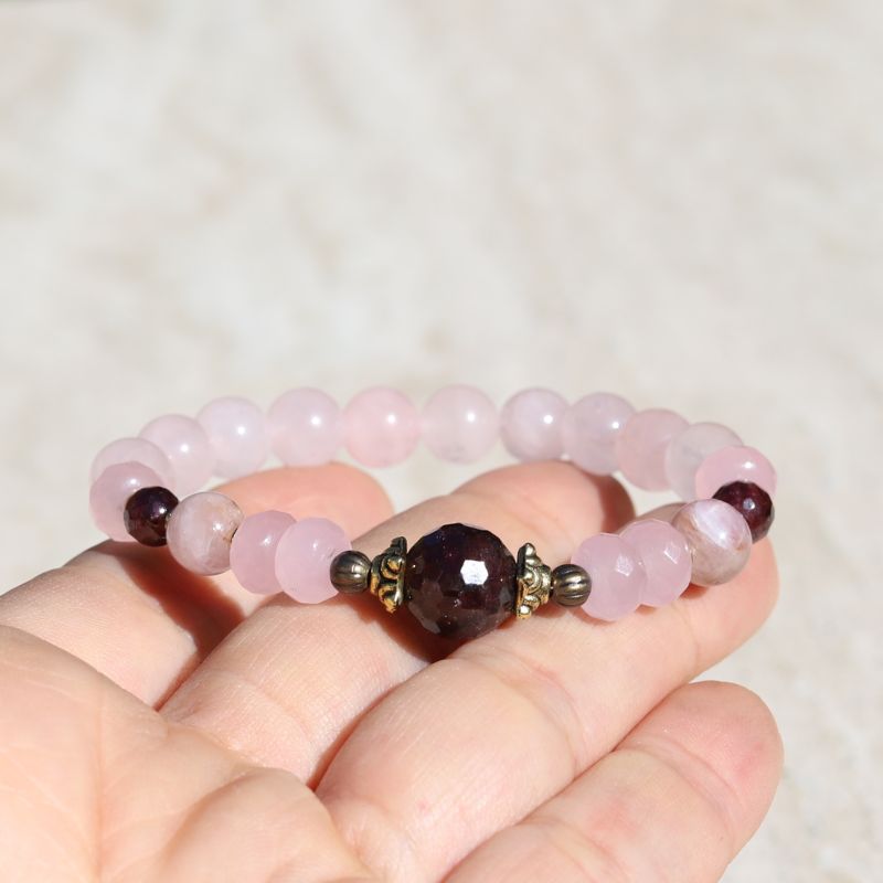 Rose Quartz & Garnet Bracelet *Final Sale*
