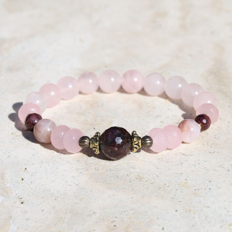 Rose Quartz & Garnet Bracelet *Final Sale*