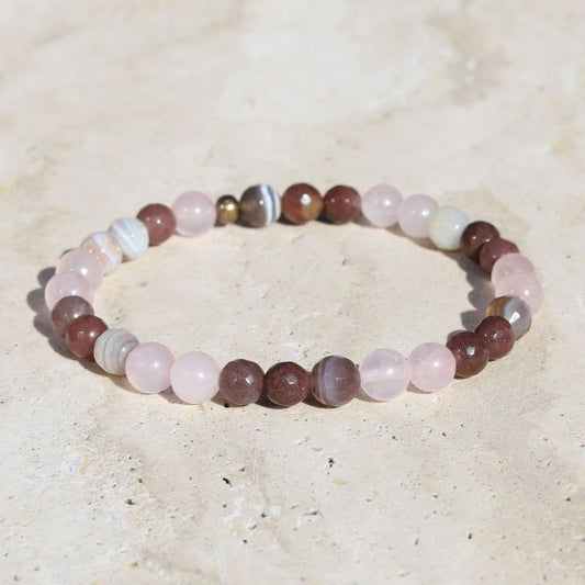 Rose Quartz and Agate Bracelet *Final Sale*