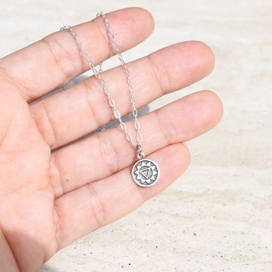 Solar Plexus Chakra Sterling Silver Chain Necklace *Final Sale*