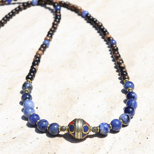 Sodalite & Ebony Mala Necklace *Final Sale*