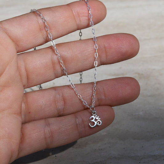 Sterling Silver Tiny Ohm Necklace *Final Sale*