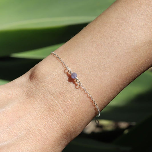 Tanzanite Sterling Silver Bracelet - December