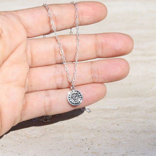 Throat chakra Sterling Silver Chain Necklace *Final Sale*