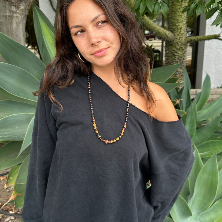 Tiger's Eye & Ebony Mala Necklace *Final Sale*