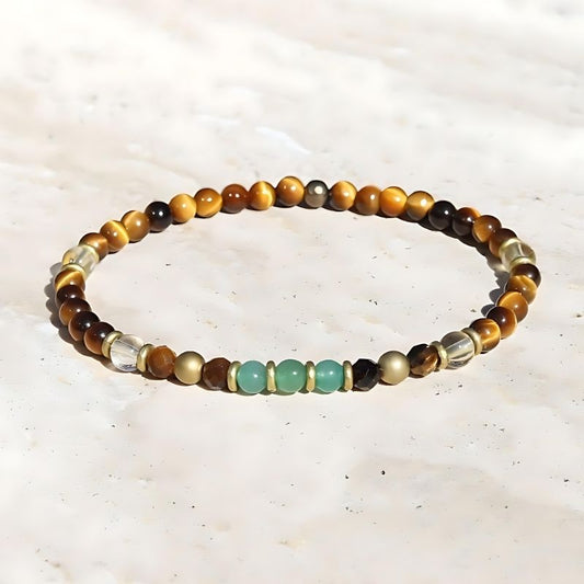 Tiger's Eye and Aventurine Bracelet