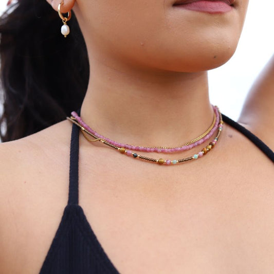 Tourmaline and Hematite Necklace