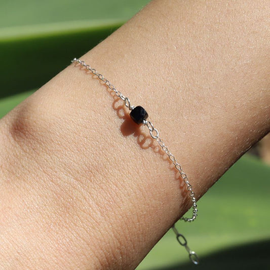 Tourmaline Sterling Silver Bracelet - October