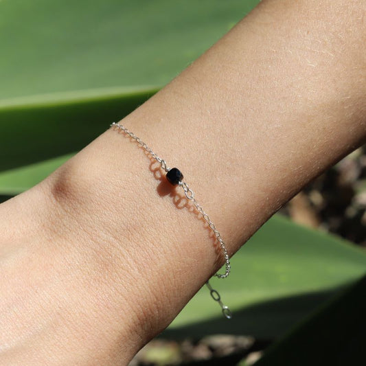 Tourmaline Sterling Silver Bracelet - October