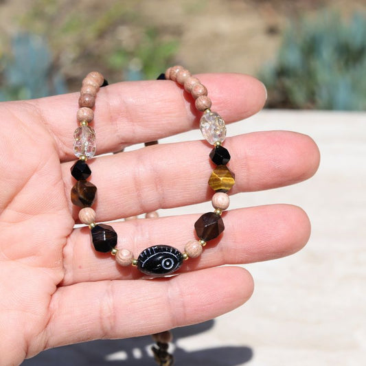 Beaded Evil Eye Necklace *Final Sale*