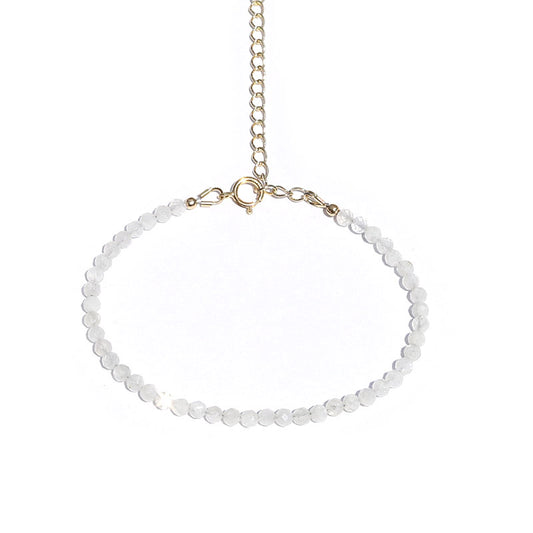 White Moonstone Delicate Luxury Bracelet
