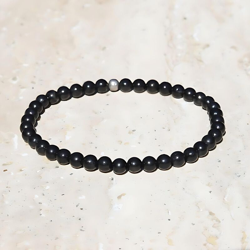 black tourmaline delicate bracelet