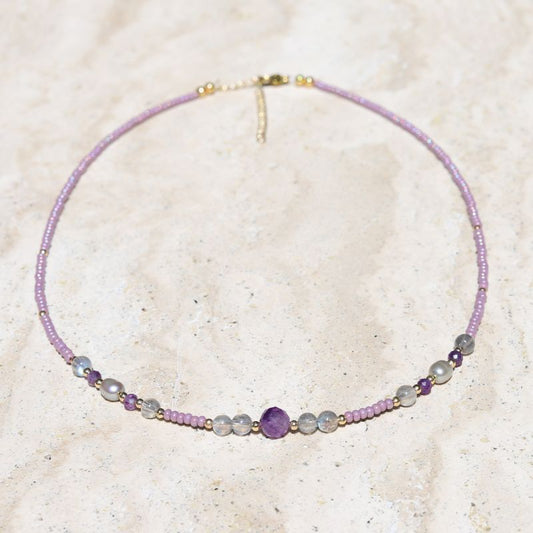 Labradorite & Amethyst Necklace