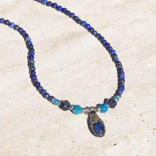 Lapis Lazuli and Apatite Necklace