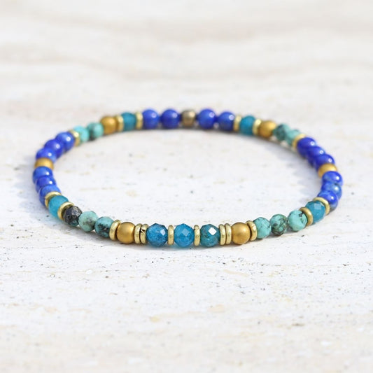 Lapis Lazuli and African Turquoise Delicate Bracelet