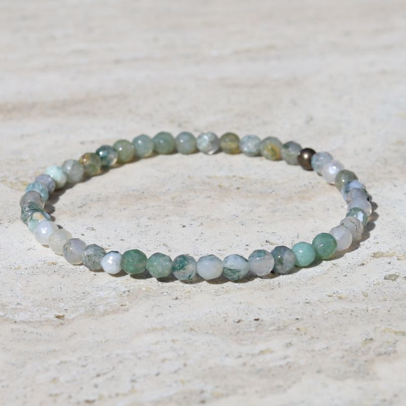 Imperfect Dainty Moss Agate Bracelet *Final Sale*