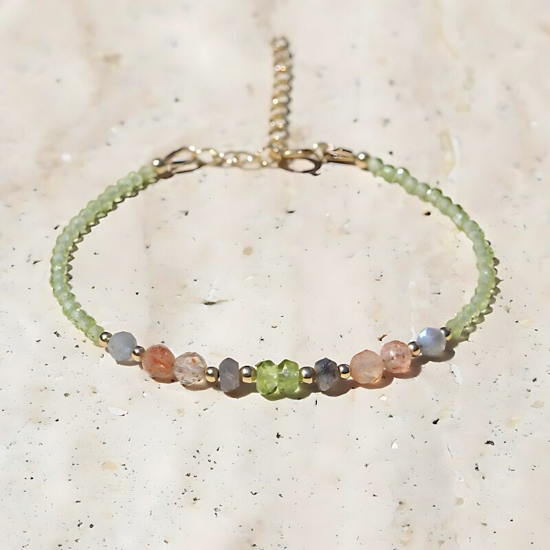 peridot and sunstone luxury bracelet