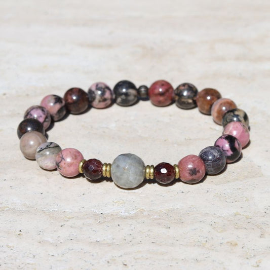 Rhodonite and Labradorite Bracelet *Final Sale*
