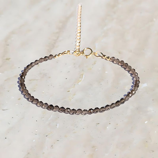smoky quartz delicate bracelet