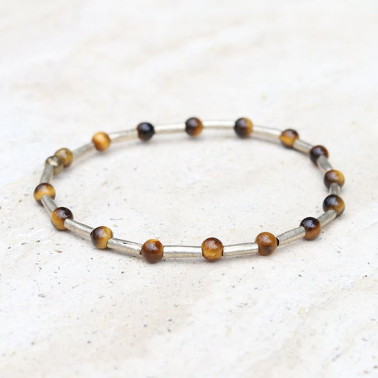 Tigers Eye and African Bead Bracelet *Final Sale*