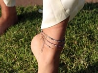 Mexican Fire Opal Luxury Anklet