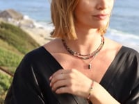 Raw Black Tourmaline Pendant Chain Necklace