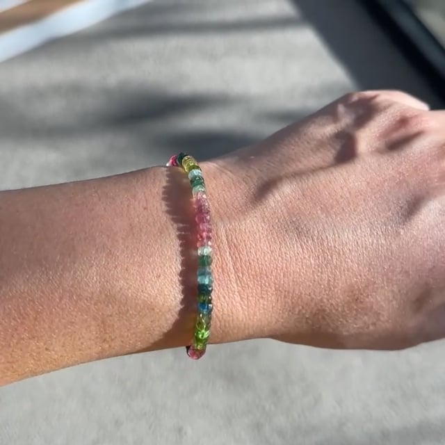 Watermelon Tourmaline Luxury Bracelet