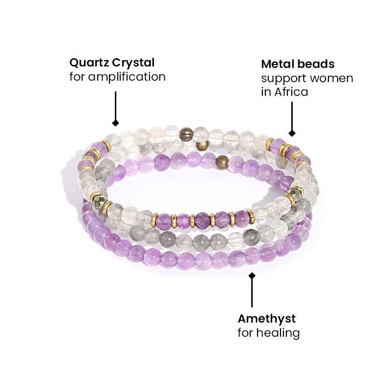 Cloudy Quartz Crystal and Amethyst Gemstones Meaning