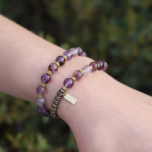 "Focus" Aurelite Cacoxenite Mala Bracelet *PRESALE*