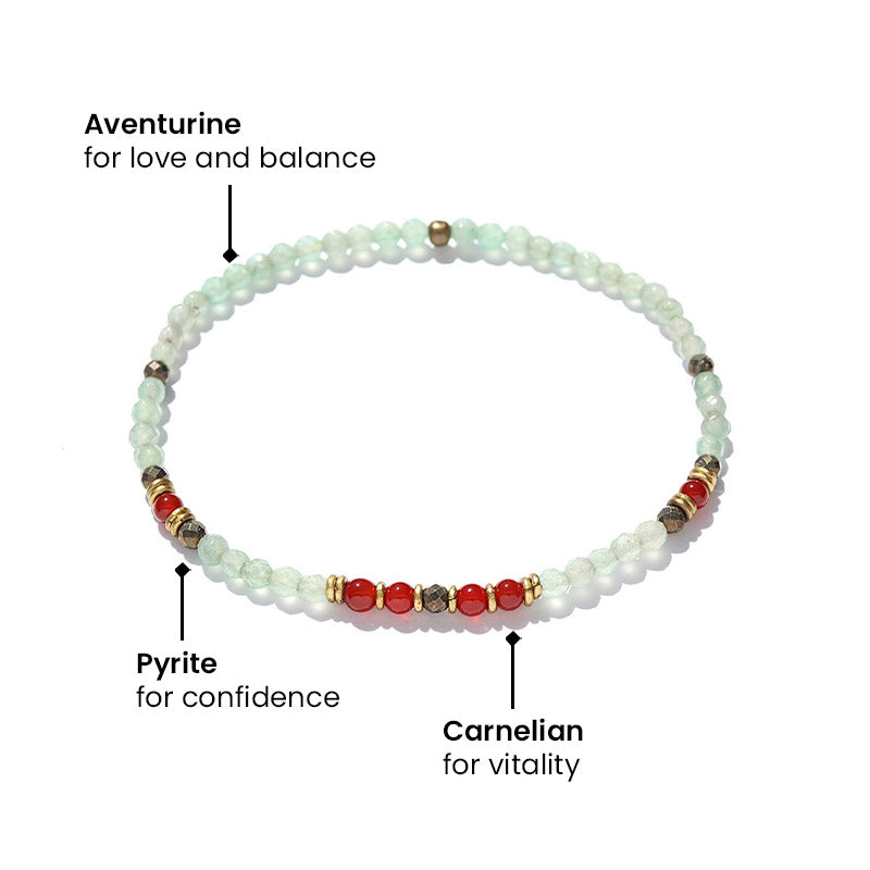 Aventurine and Carnelian Anklet