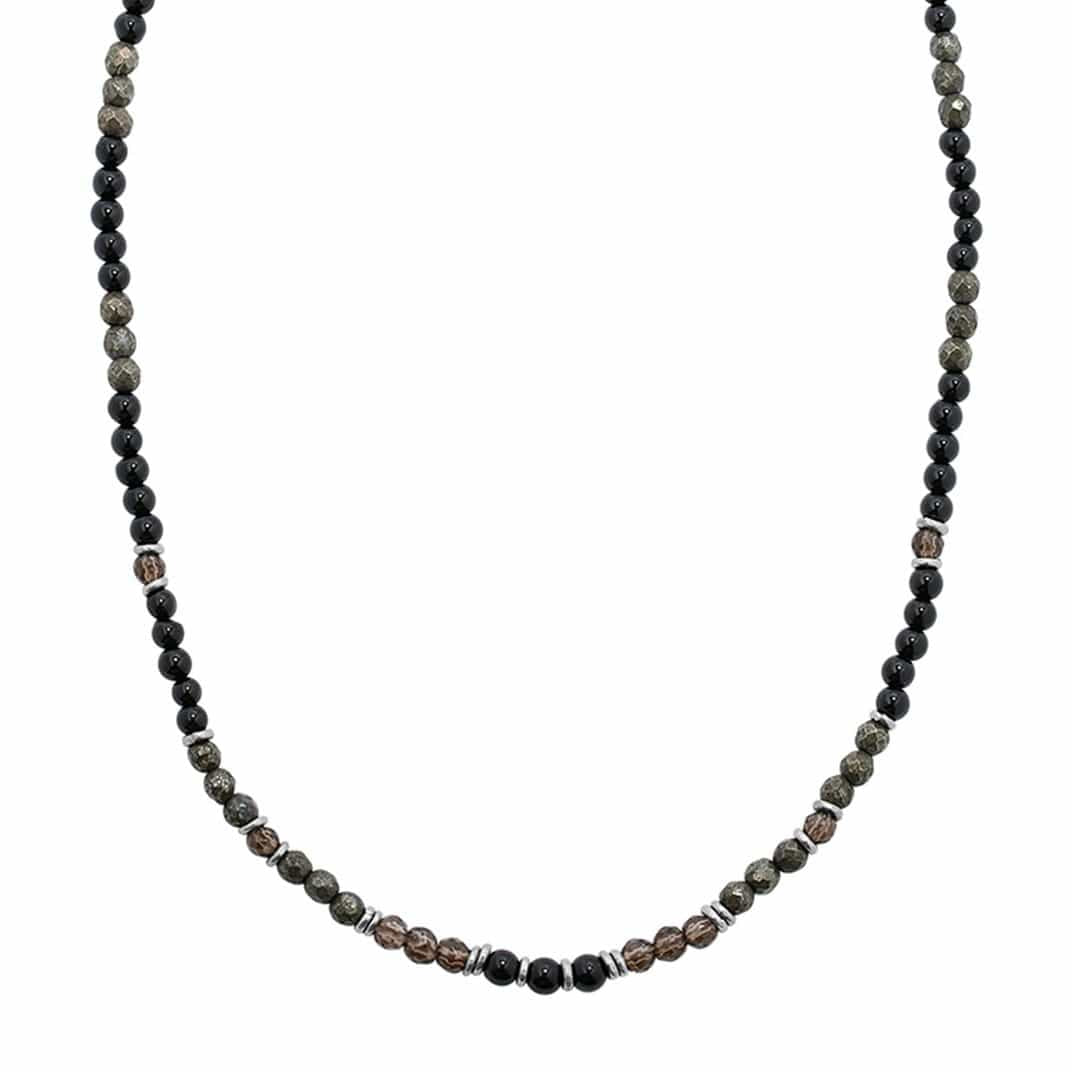 Black Tourmaline and Smoky Quartz Necklace