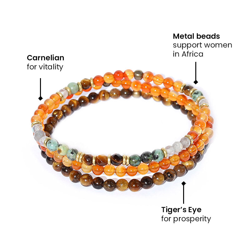 "Vitality and Prosperity" Carnelian Jewelry Bundle