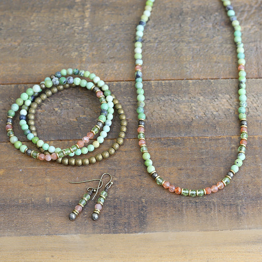 "Joy and Good Luck" Chrysoprase and Peridot Jewelry Bundle