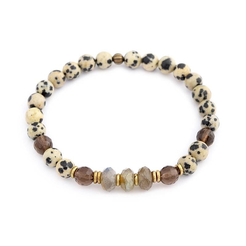 Dalmatian Jasper and Labradorite Bracelet