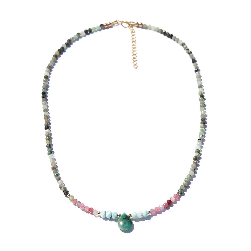 Emerald and Larimar Luxury Necklace *Final Sale*