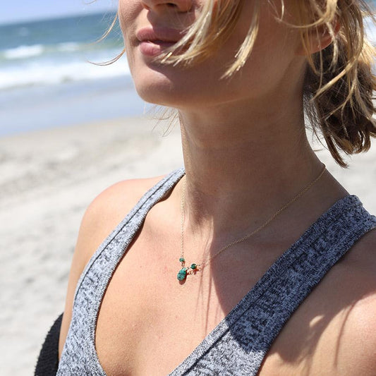 Emerald Gold Filled Chain Necklace *Final Sale*