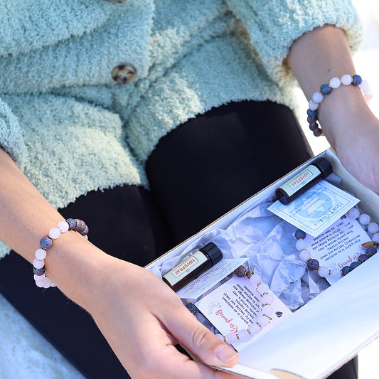 Matching Friendship Diffuser Bracelet Bundle with Chakra Oils