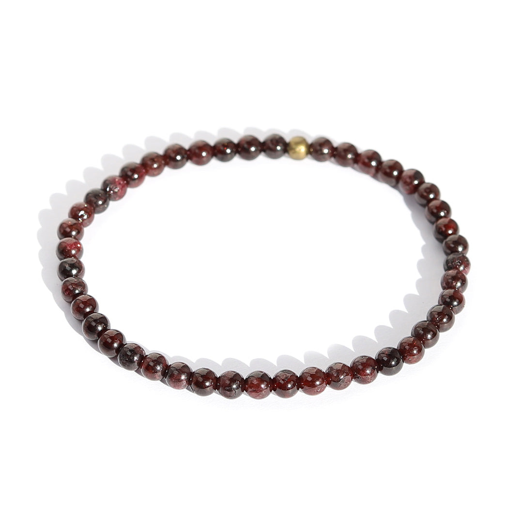 Garnet Delicate Beaded Bracelet