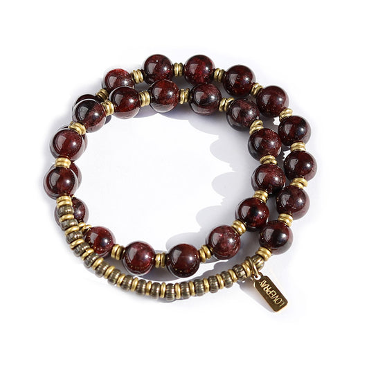 Garnet Wrist Mala