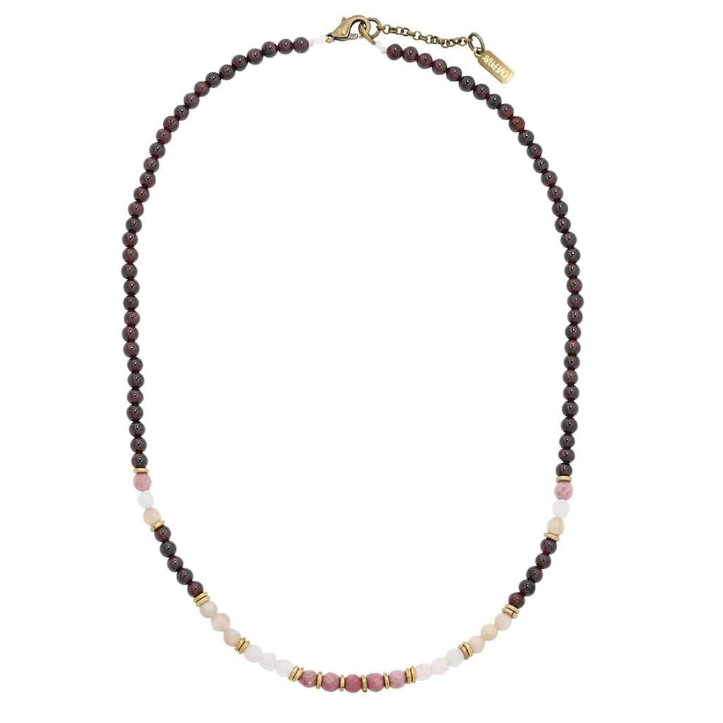 "Love and Self Love" Garnet and Rose Quartz Delicate Necklace