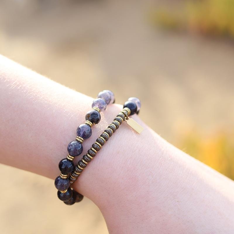 Lolite Wrist Mala Bracelet