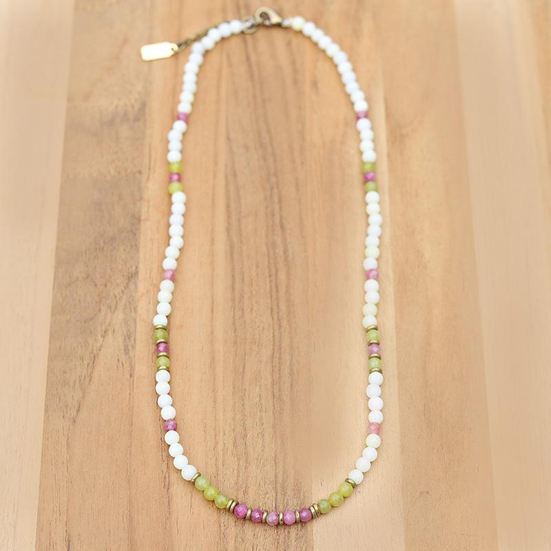 Genuine white jade necklace