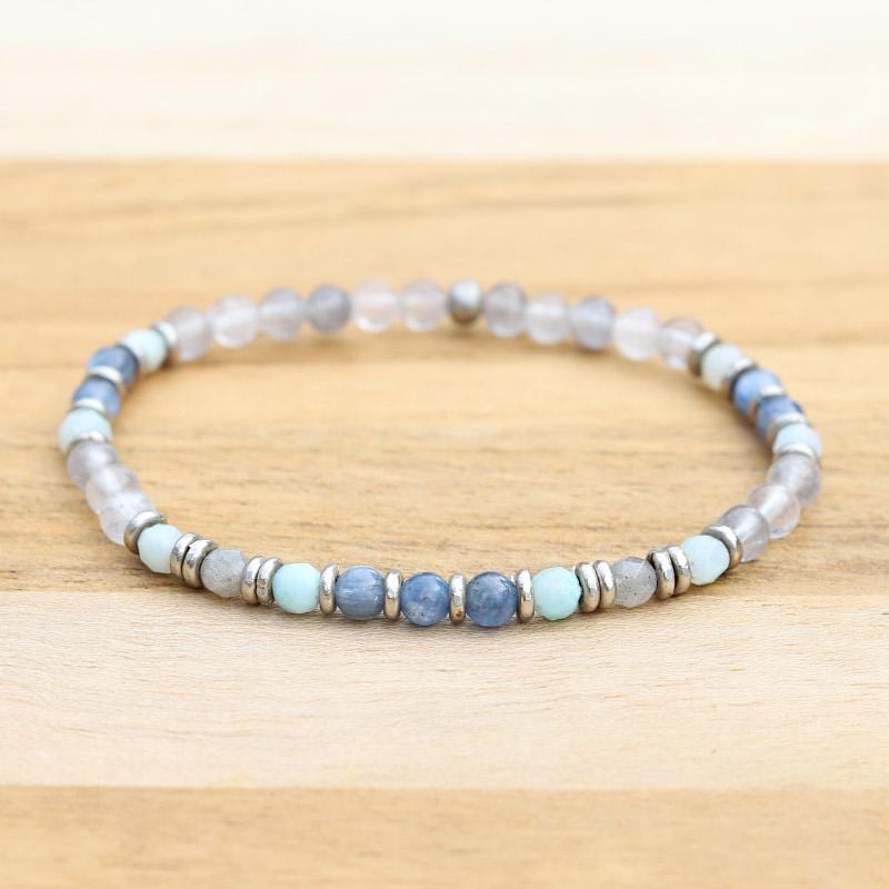 Kyanite Quartz and Amazonite Delicate Bracelet