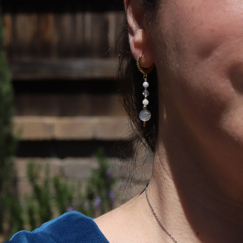 Genuine Labradorite Earrings 