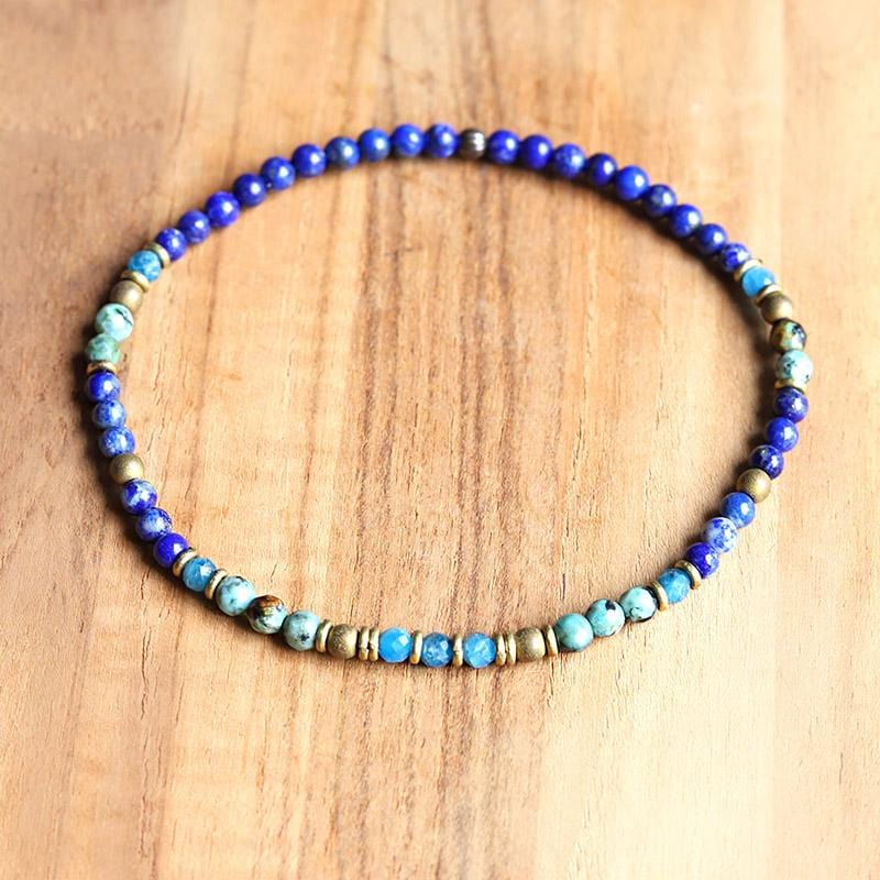 Lapis Lazuli and African Turquoise Anklet